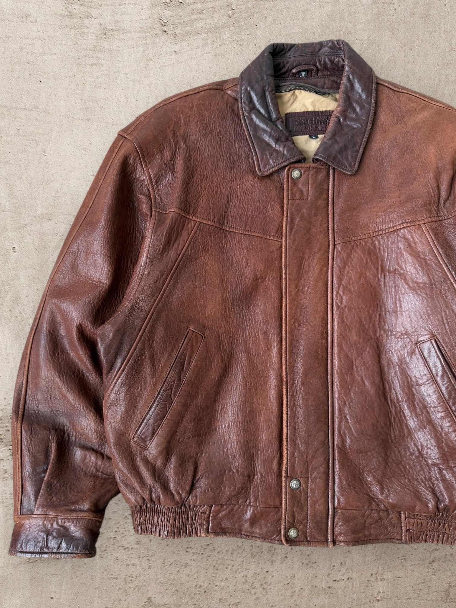 00s Couture Leather Jacket - Large