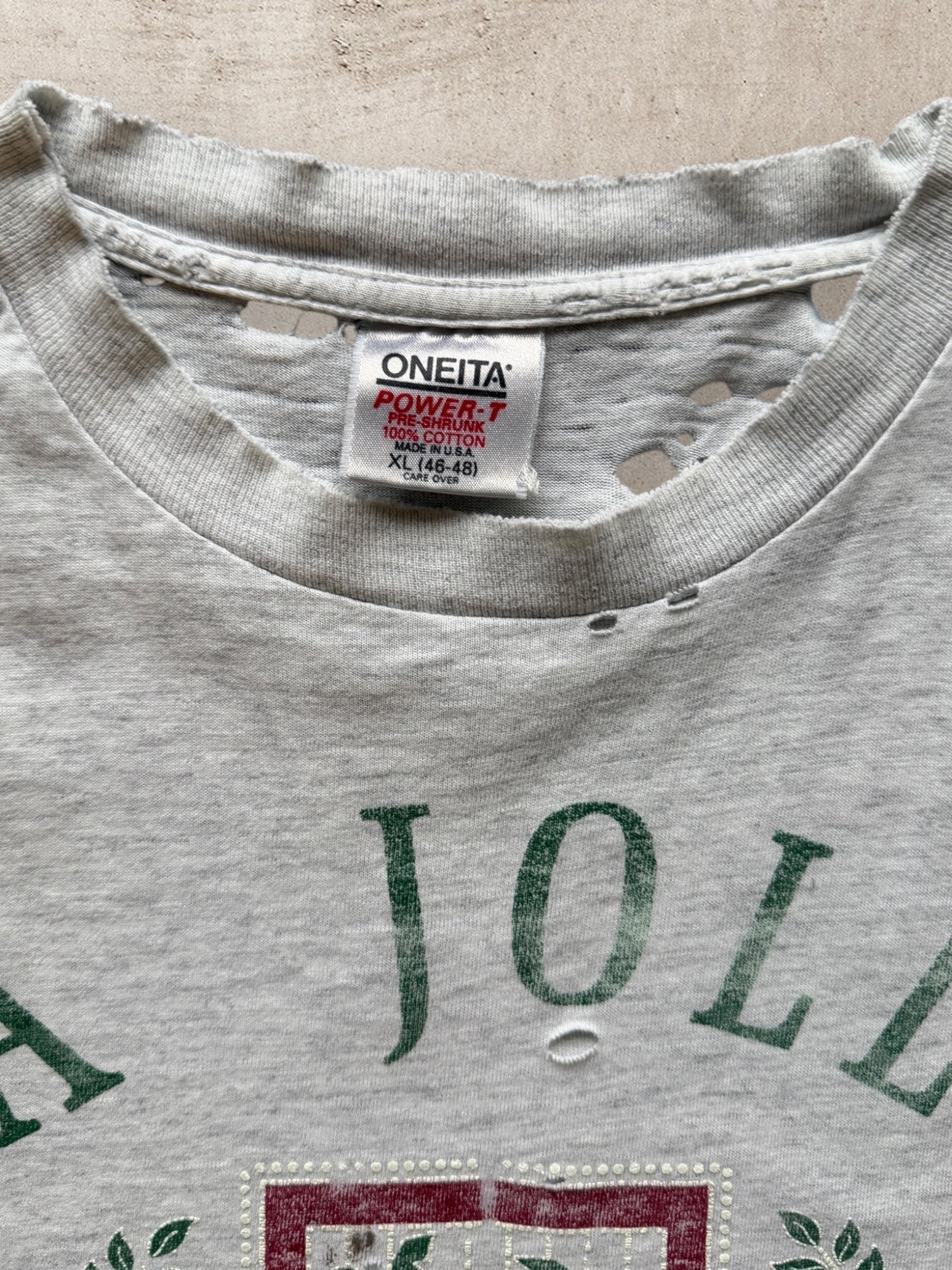 90s LA Jolla Distressed Graphic T-Shirt - XL