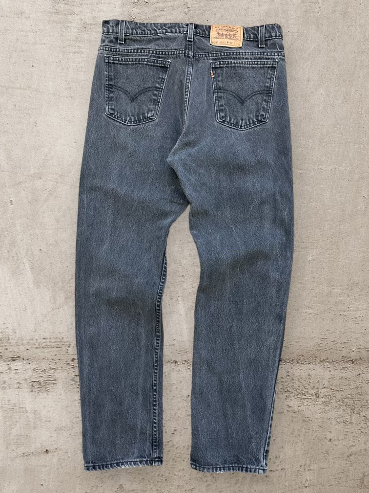 90s Levi’s 505 Orange Tab Black Denim Jeans - 36x33