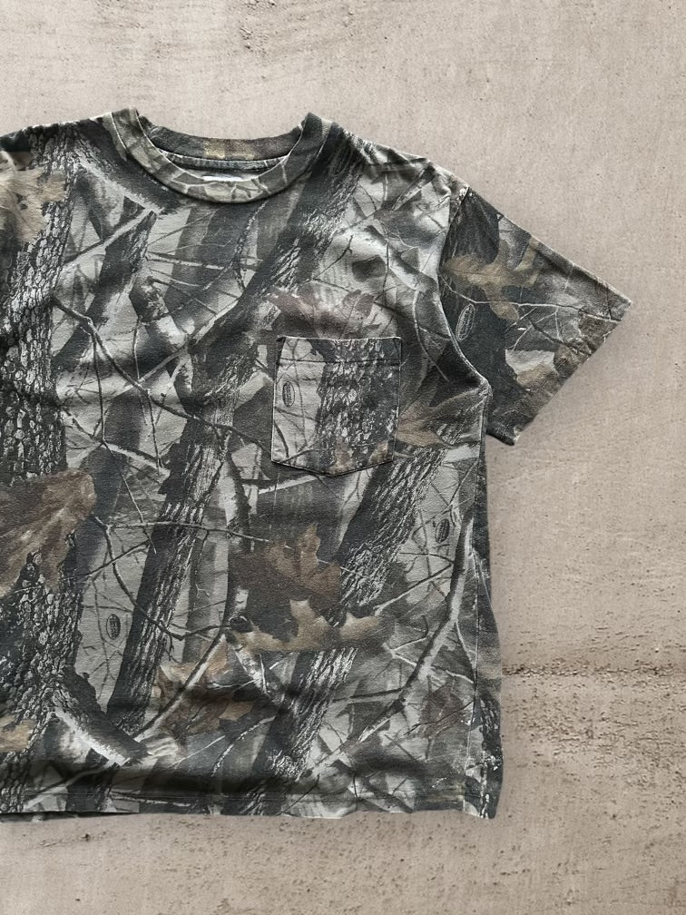 90s Wrangler Real Tree Camouflage Pocket T-Shirt - Medium