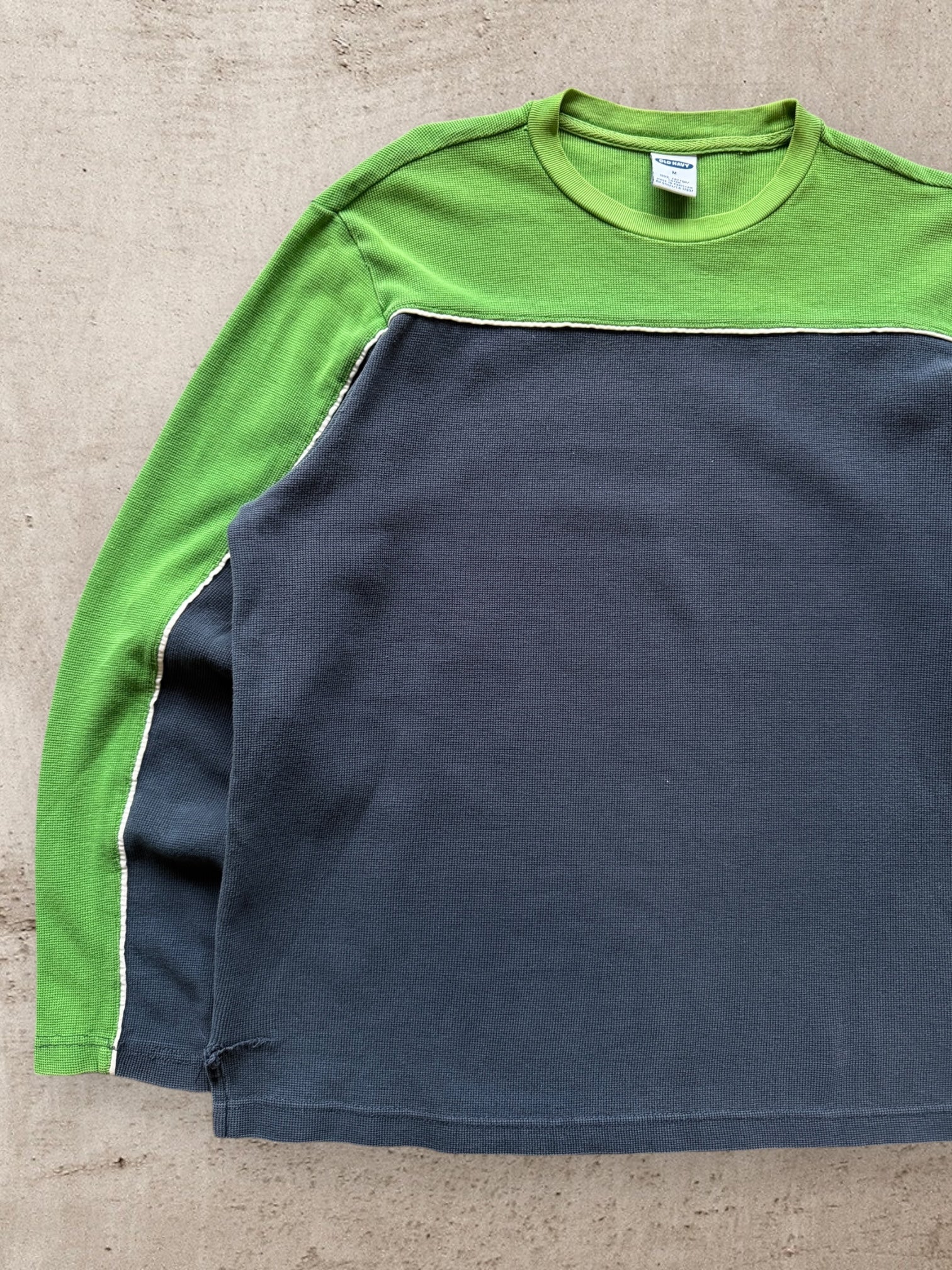 00s Old Navy Colorblock Knit Shirt - Medium