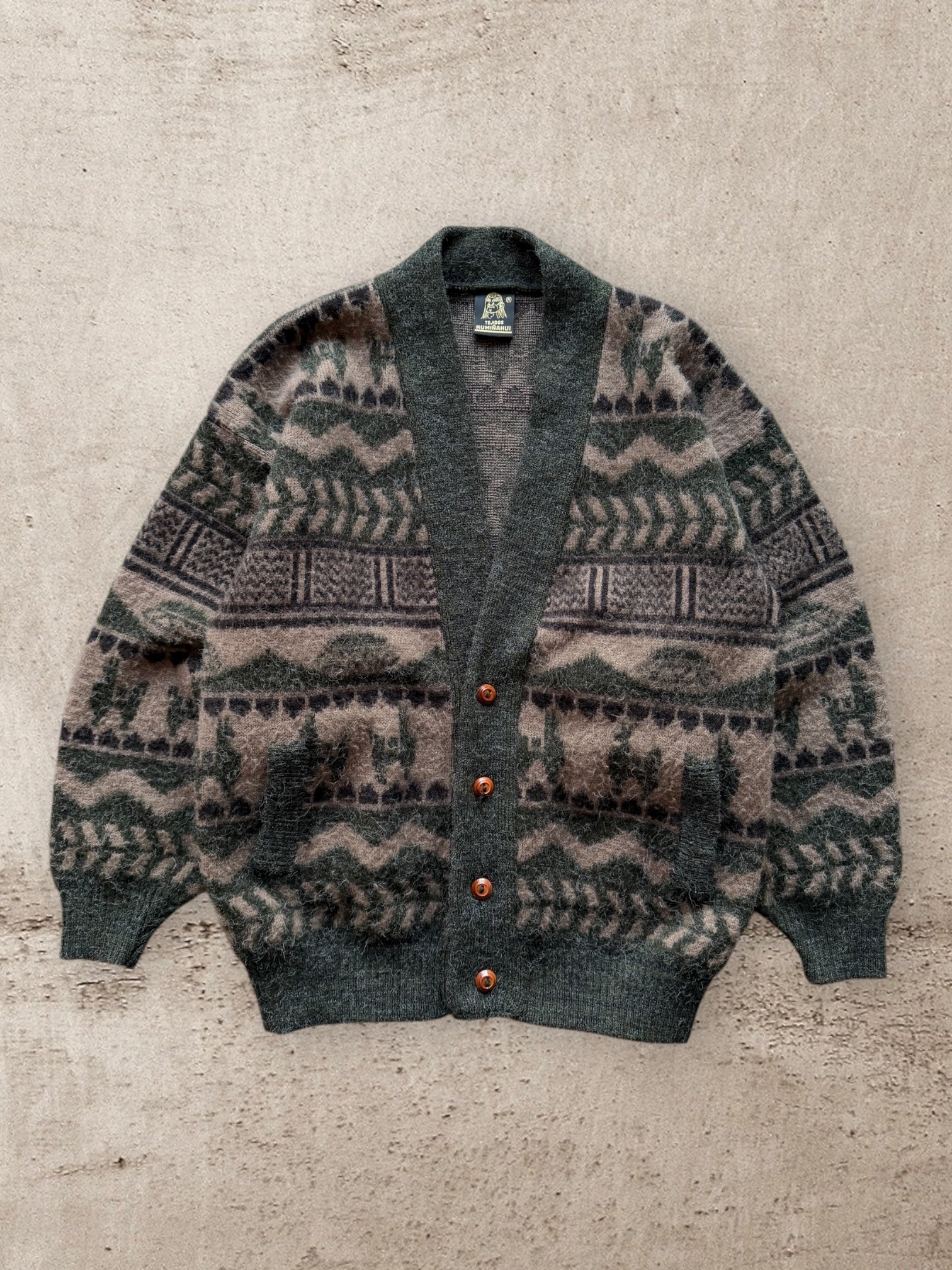 90s Tejidos Ruminahui Wool Cardigan - XL