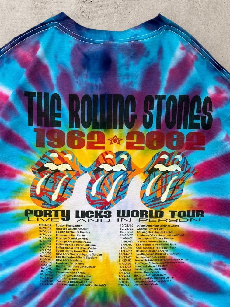 00s Rolling Stones World Tour Tie Dye Graphic T-Shirt - XL