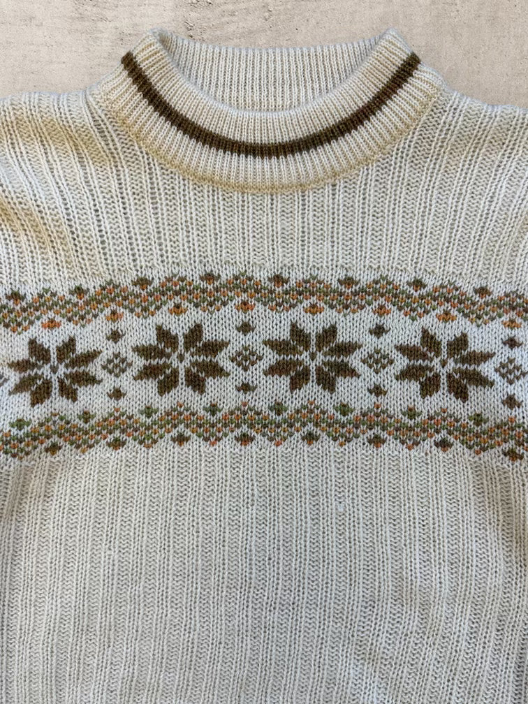 80s Rinardo Multicolor Striped Knit Sweater - Small