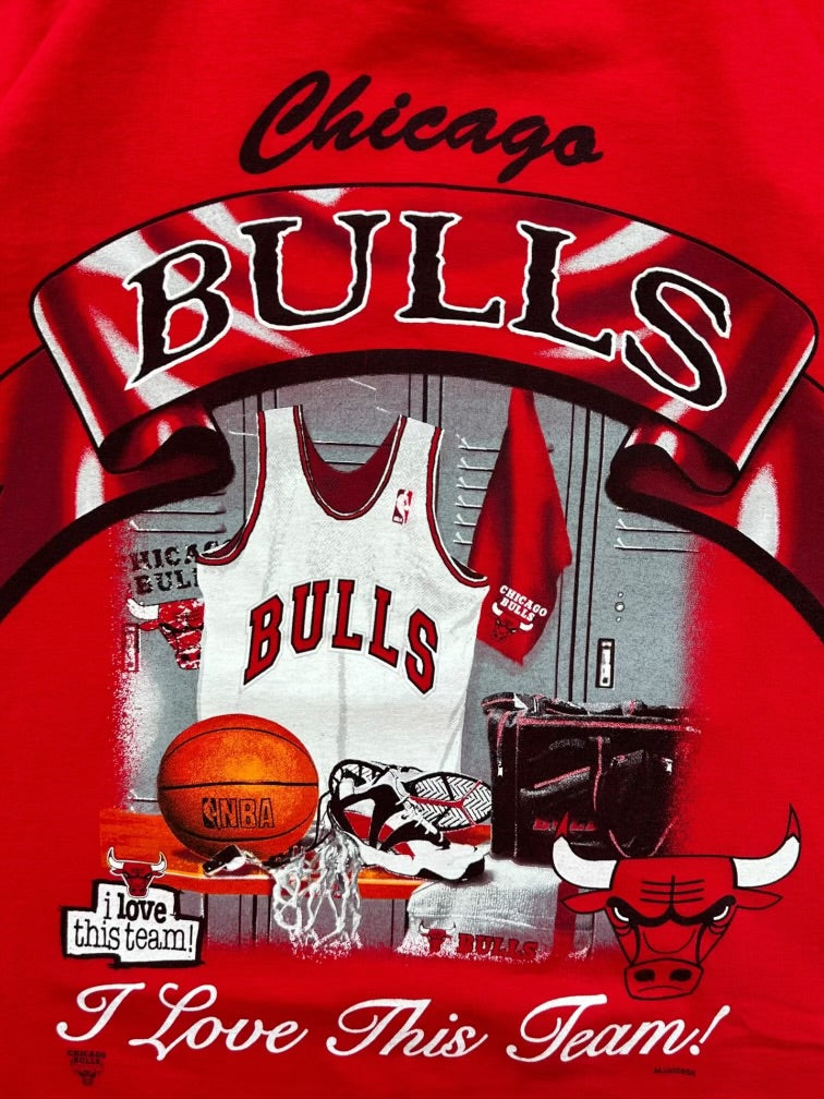 90s Bulls Locker Room Graphic T-Shirt - XL