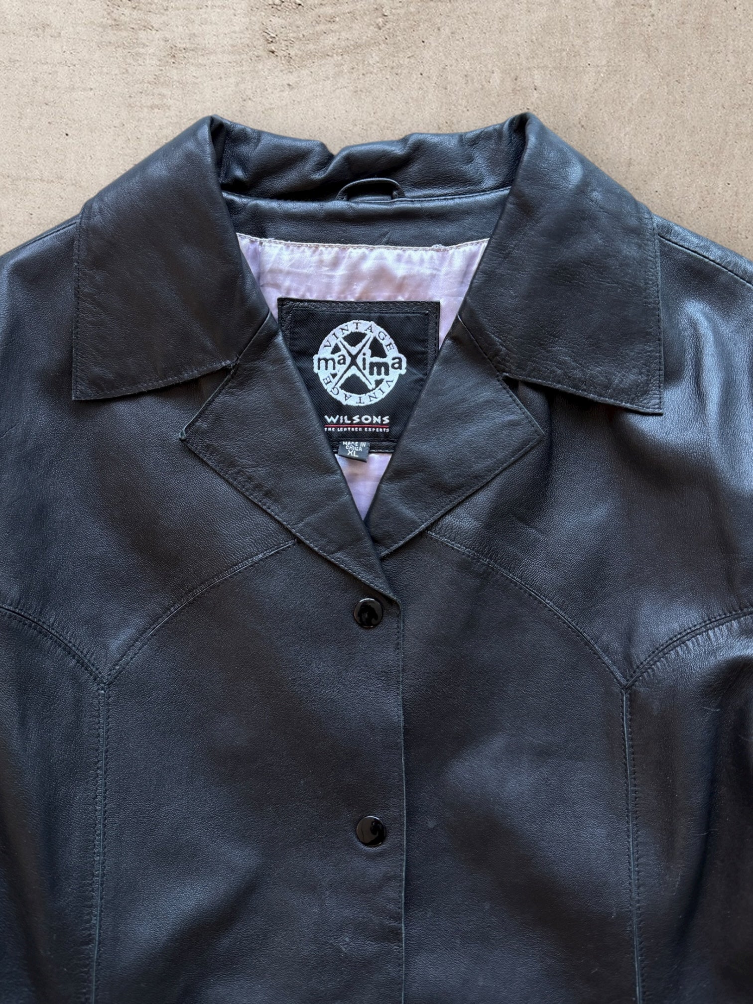 90s Wilson Maxima Leather Jacket - Large