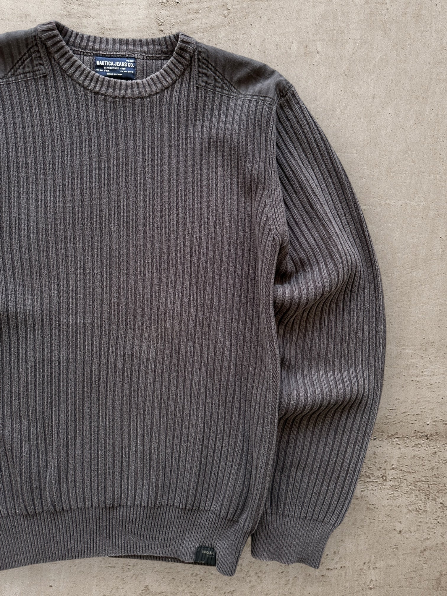 00s Nautica Ribbed Knit Sweater - Large