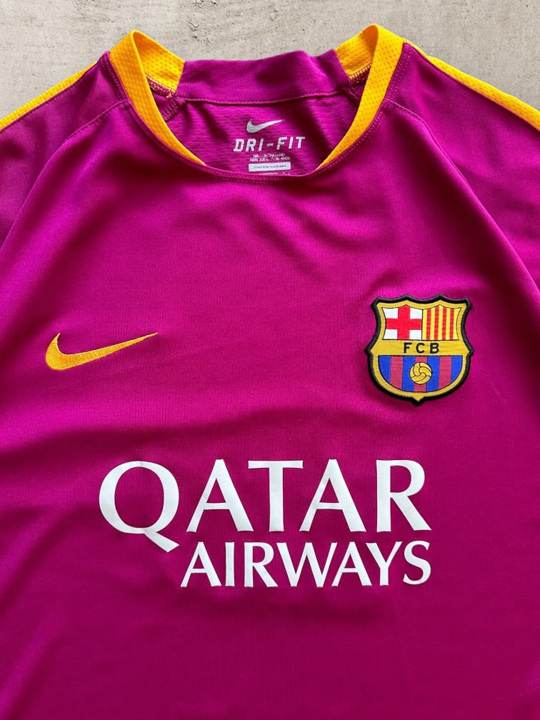 00s Nike Barcelona Soccer Jersey - Large