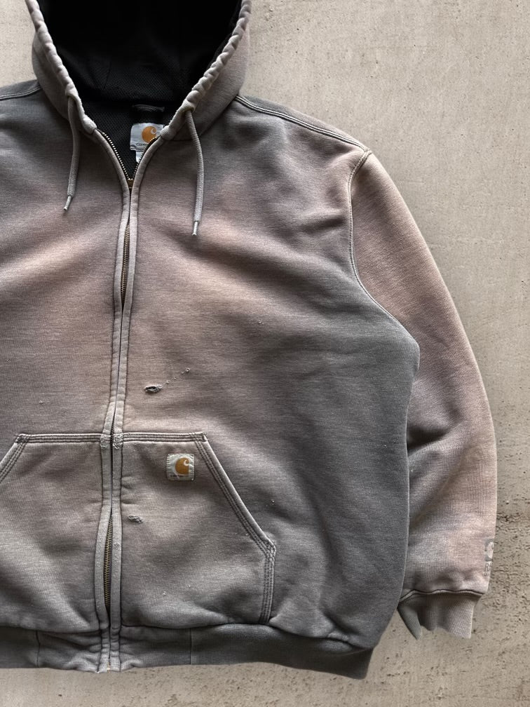 00s Carhartt Faded Zip Up Hoodie - XL