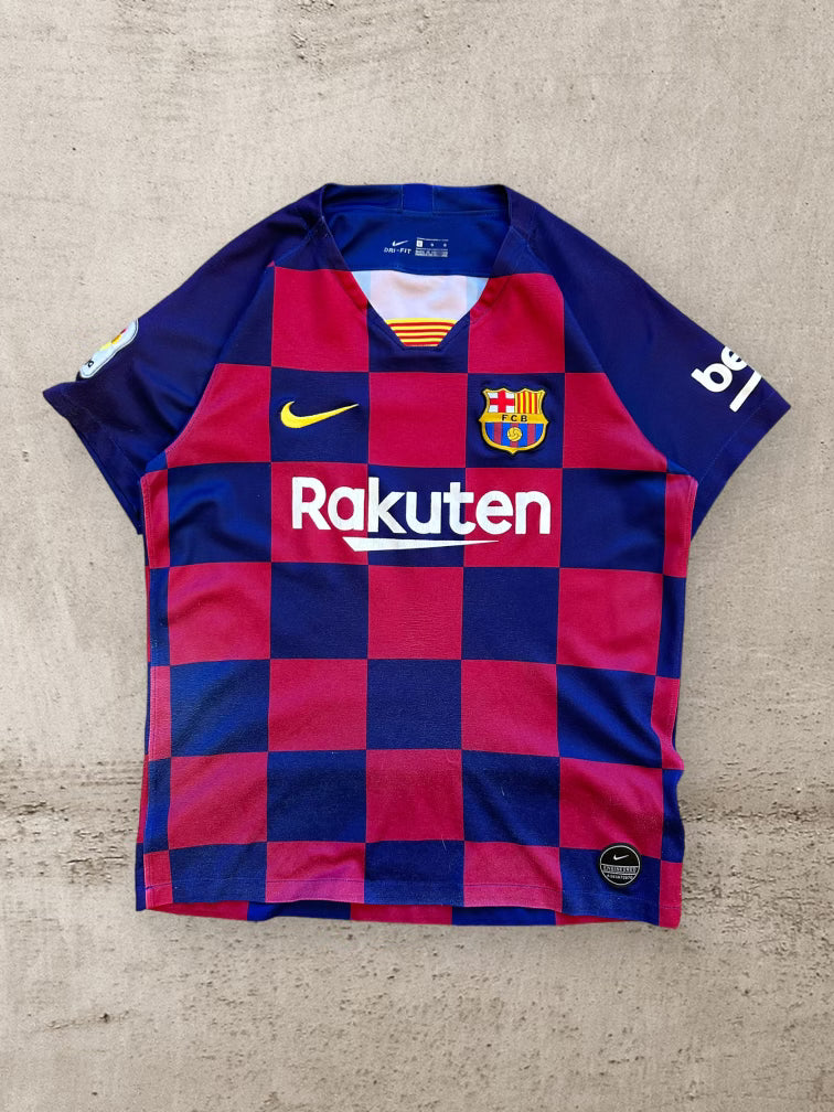 Nike Futbol Club Barcelona Checkerboard Jersey - Large