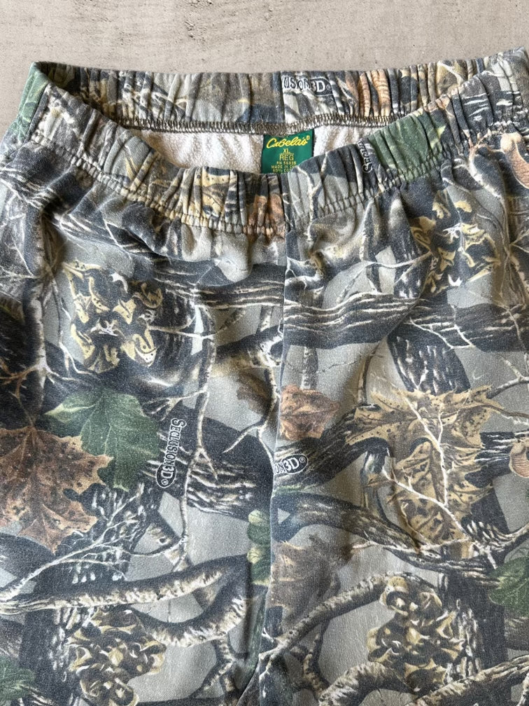 00s Cabalas Real Tree Camouflage Sweatpants - XL