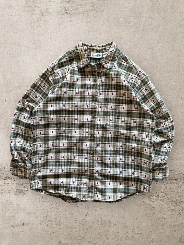 00s Paul Harris Plaid Apple Button Up Shirt - Medium