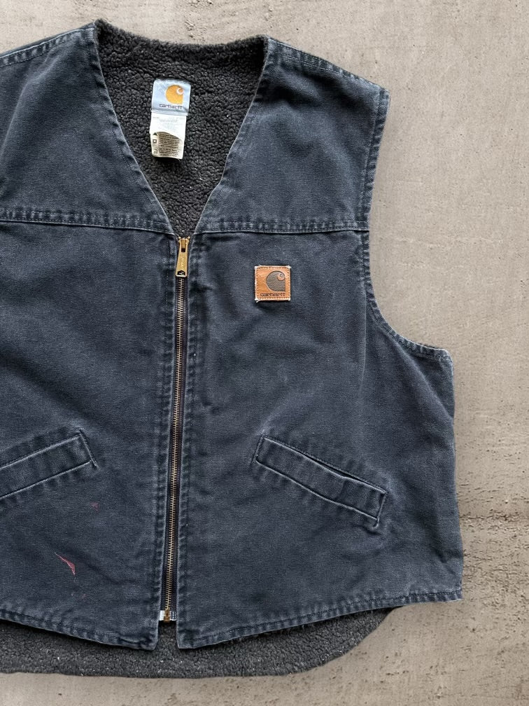 90s Carhartt Sherpa Lined Vest - XL