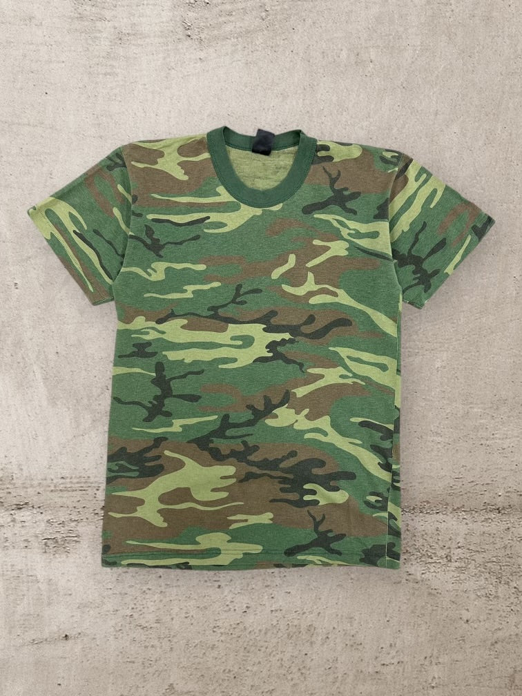 80s Army Camouflage T-Shirt - Medium