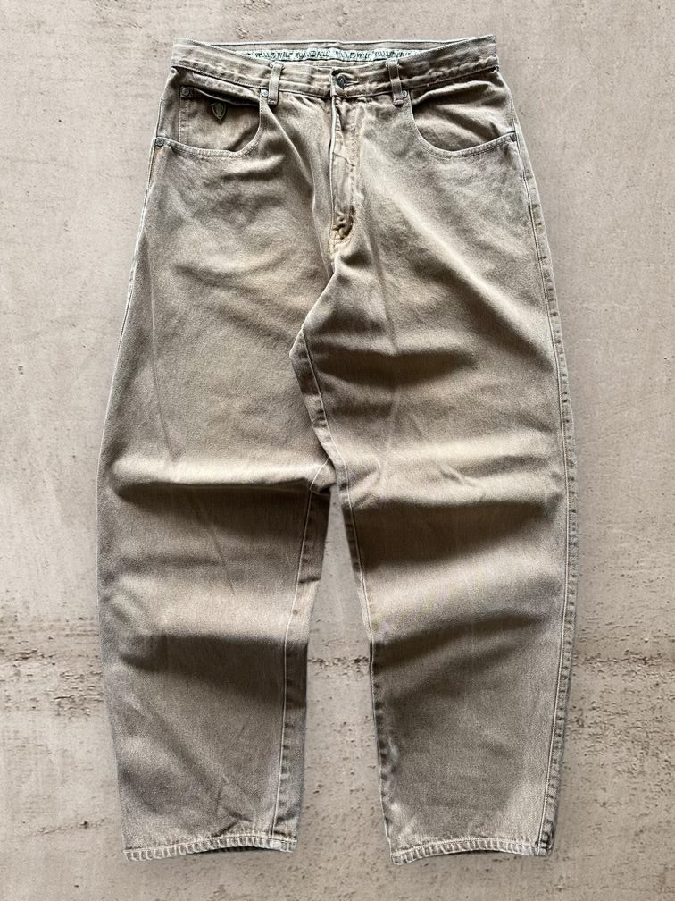 00s Pelle Pelle Tan Baggy Jeans - 36x33
