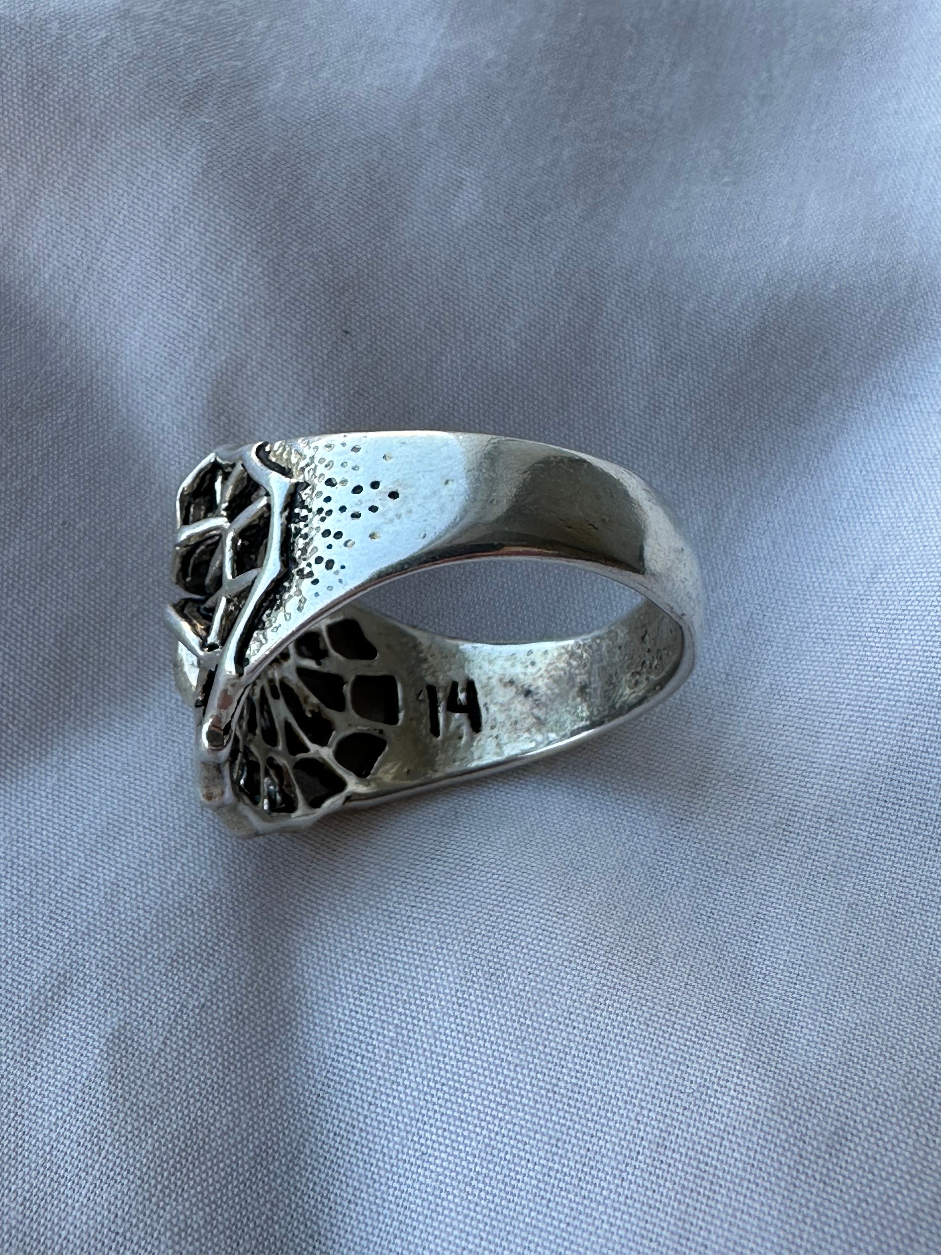 1994 G&S Spider Web Biker Ring Size 14