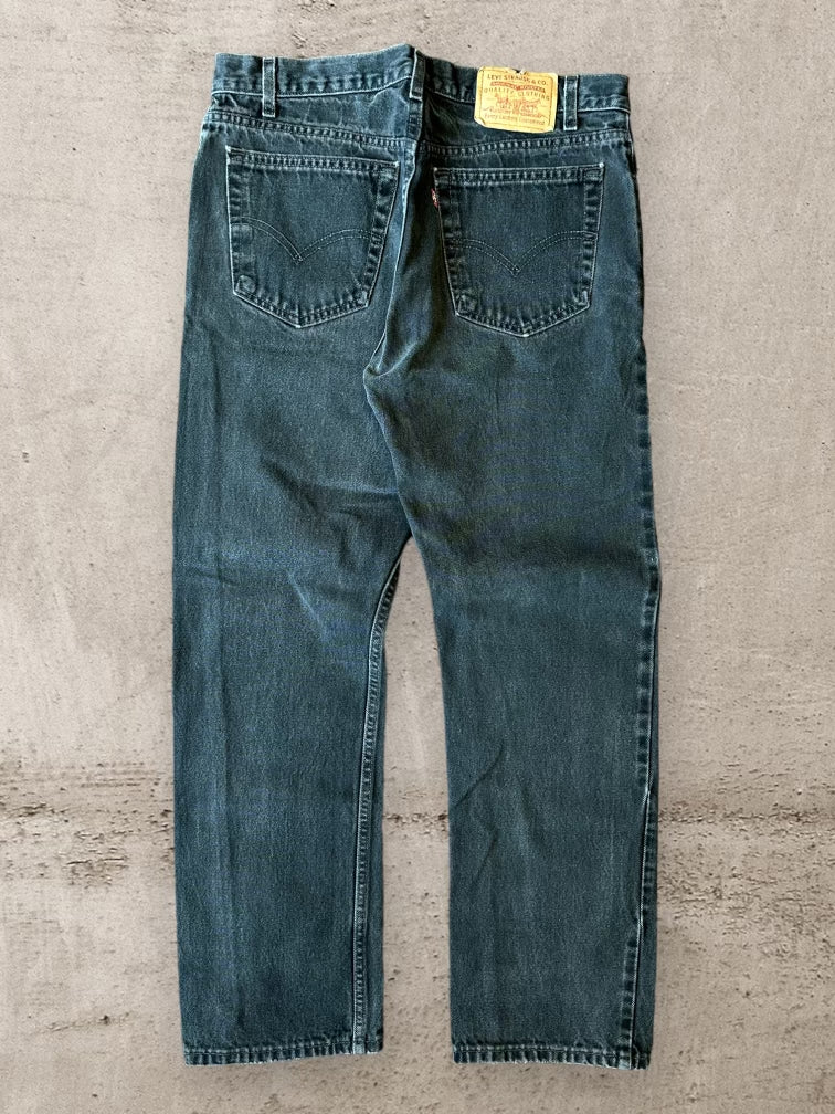 90s Levi’s Black Straight Leg Denim Jeans - 33x30