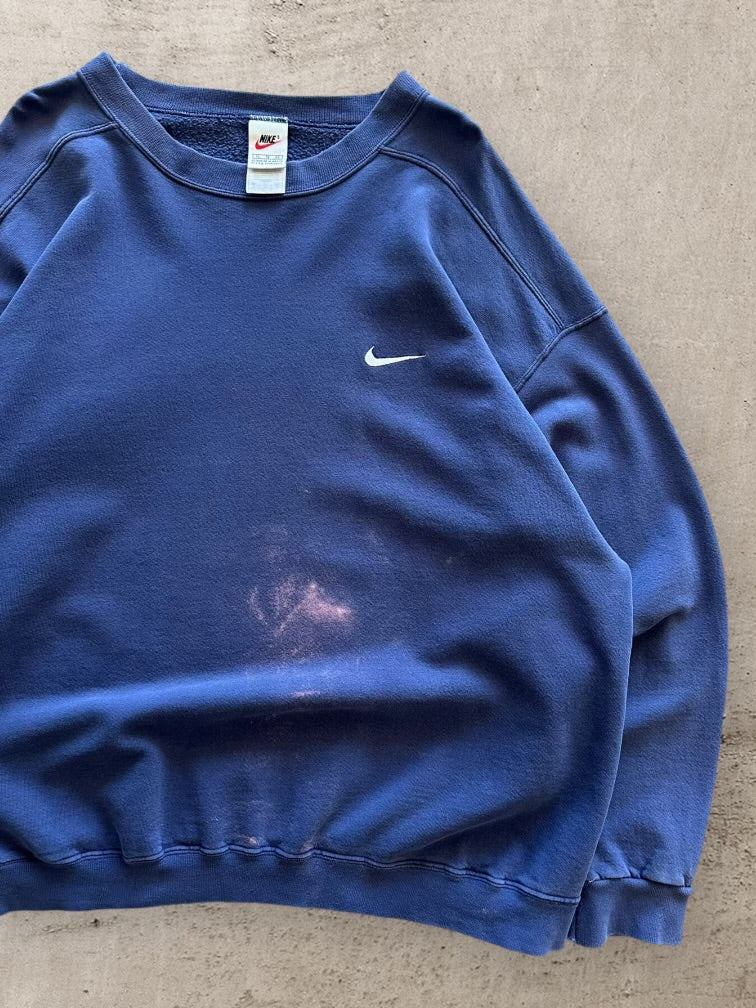 90s Nike Distressed Mini Swoosh Crewneck - XL