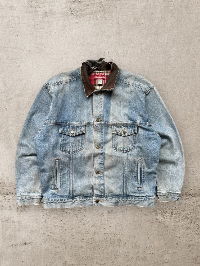 90s Marlboro Distressed Denim Jacket - XL