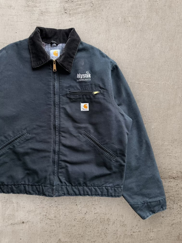 90s Carhartt Wool Lined Mystik Lubricants Detroit Jacket - Large