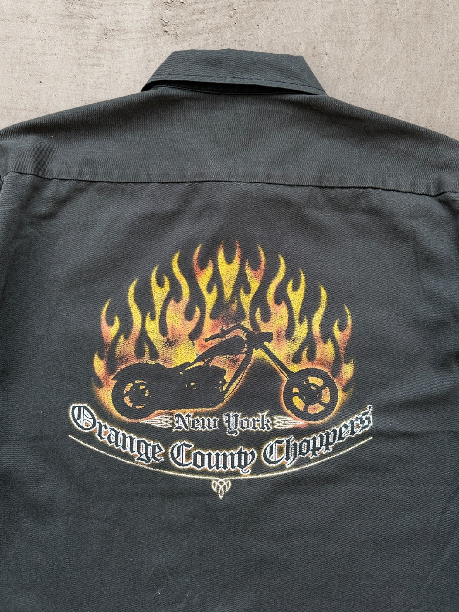 00s Orange County Choppers Cropped Button Up Shirt - XL