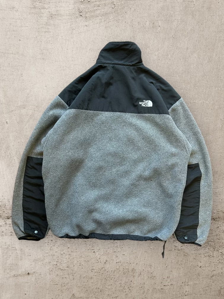 00s The North Face Black & Grey Full Zip Fleece - XL