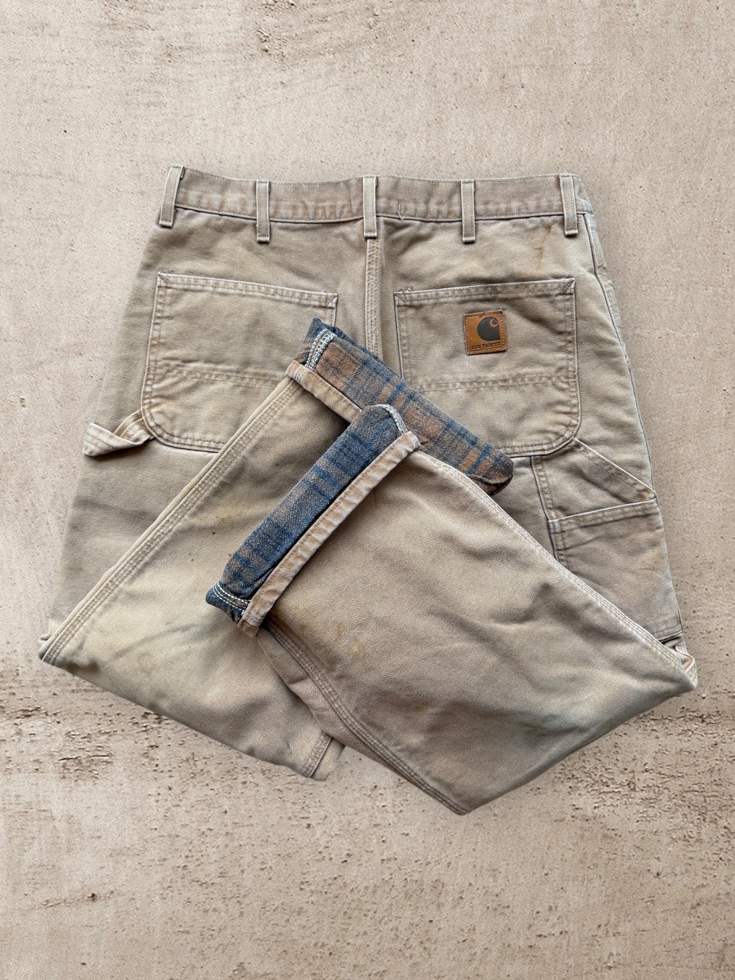 00s Carhartt Blanket Lined Carpenter Pants - 34”