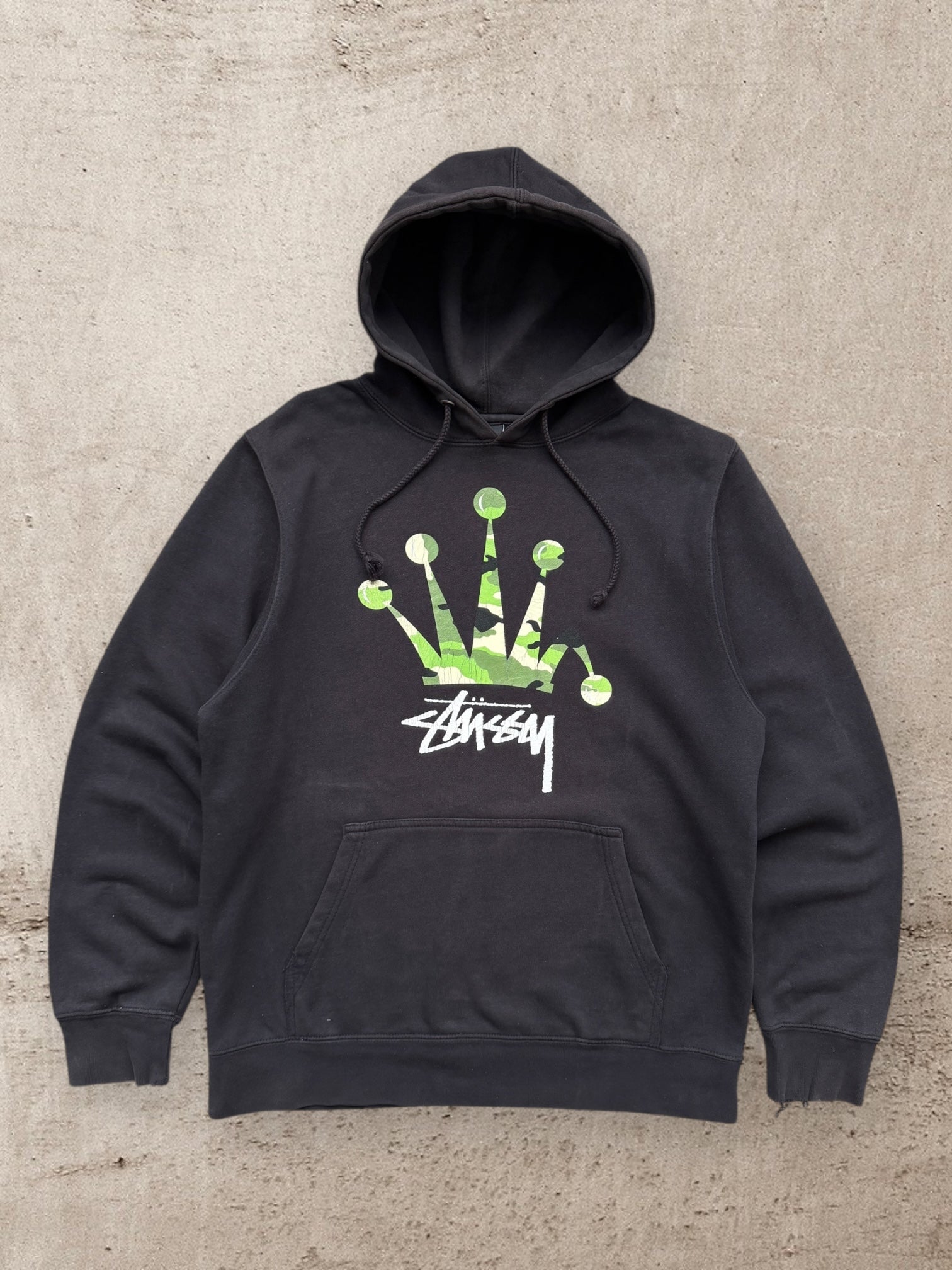 00s Stussy Crown Hoodie - Medium