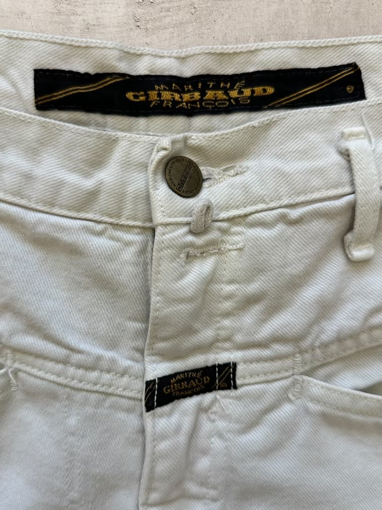 90s Marithe Francis Girbaud Cream Shorts - 30