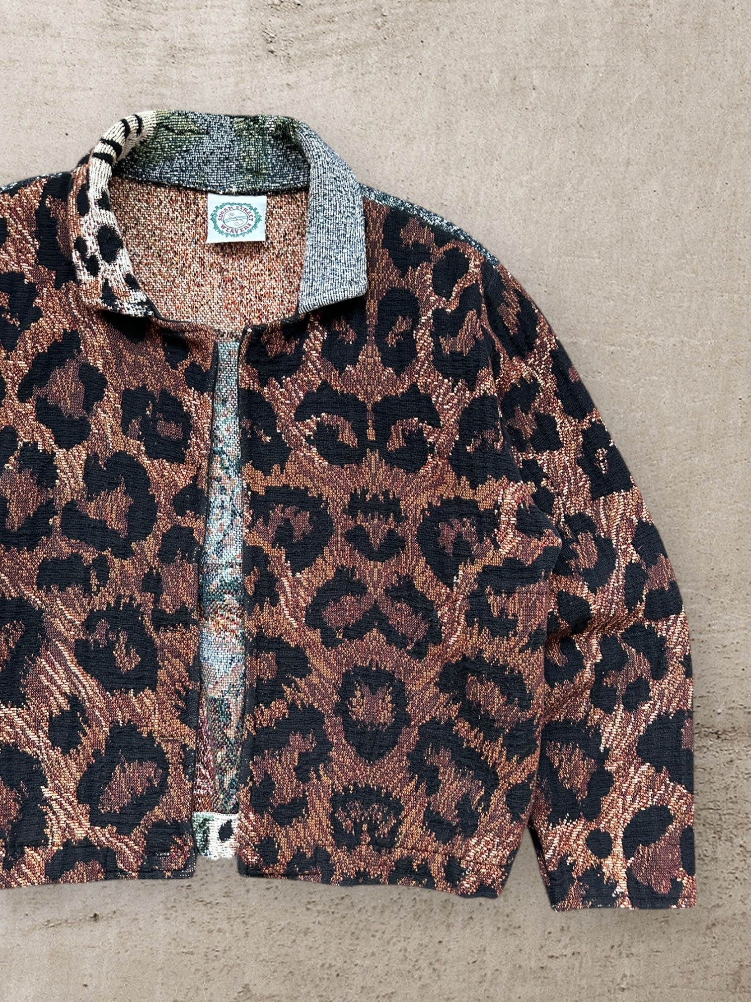 90s Sugar Street Weavers Leopard Sweater - Large