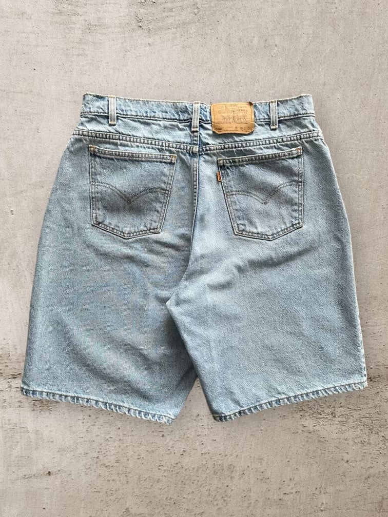 90s Levi’s 560 Orange Tab Denim Shorts - 34