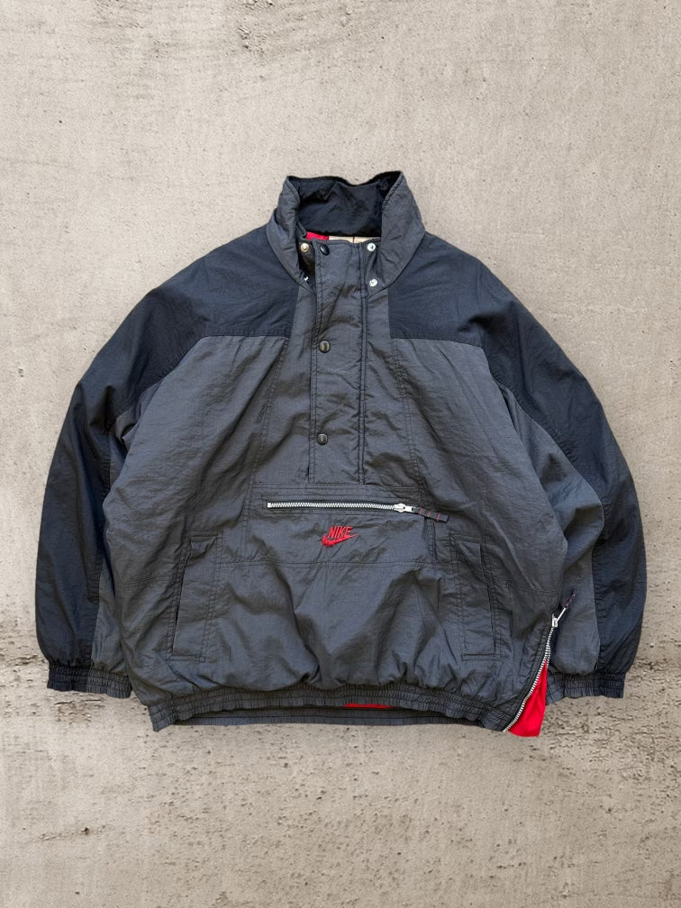 90s Nike Anorak Puffer Hooded Jacket - Large