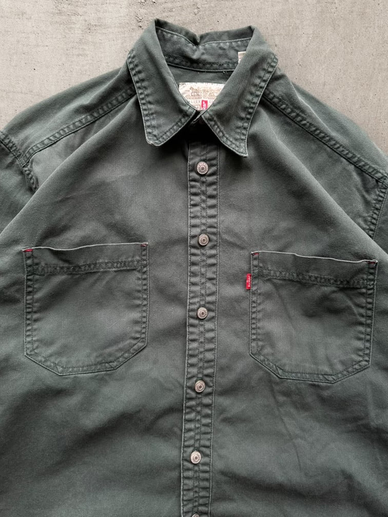 00s Levi’s Red Tab Olive Green Button Up Shirt - Large