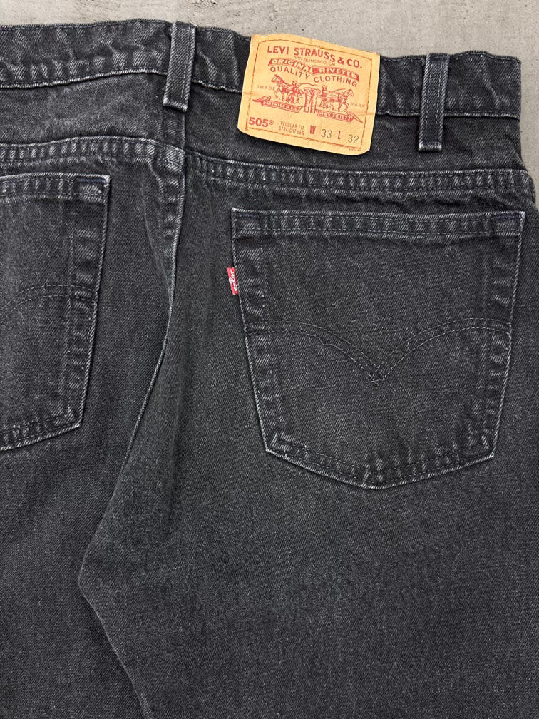 90s Levi’s 505 Black Denim Jeans - 32x31