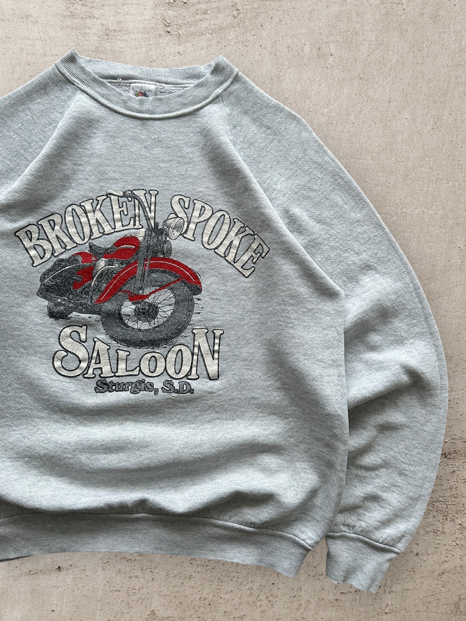 90s Broken Spoke Saloon Sturgis Graphic Crewneck - Medium