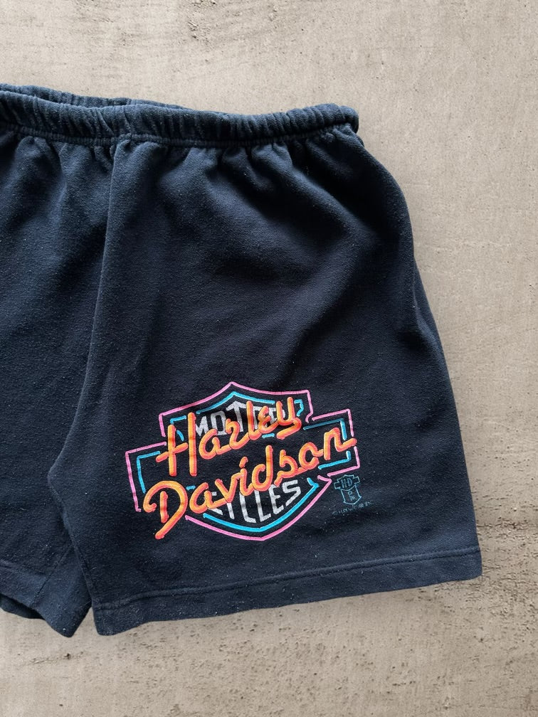 90s Harley Davidson Graphic Sweat Shorts - Large