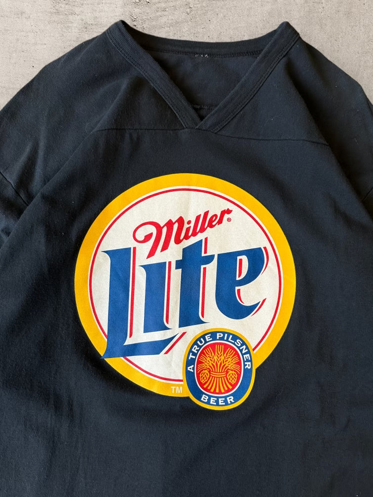 90s Miller Lite Beer 3/4 Sleeve T-Shirt - Xl