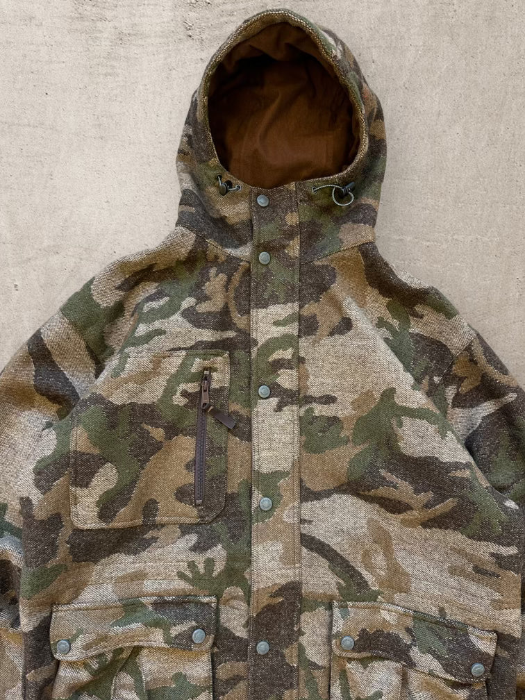 00s Cabelas Camouflage Hooded Cargo Jacket - XL