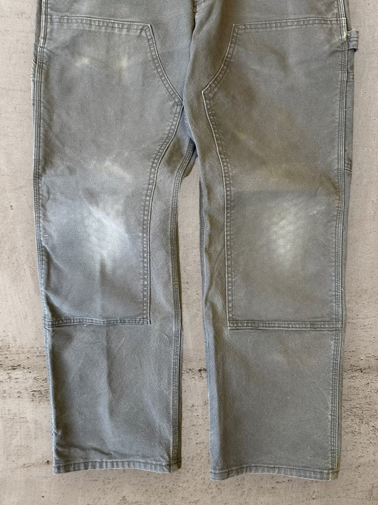 00s Carhartt Grey Double Knee Carpenter Pants - 36x30