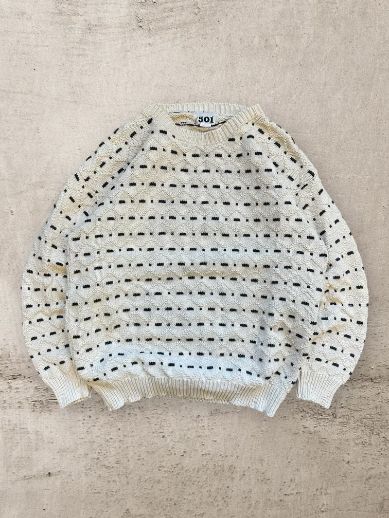 90s 501 Multicolor Knit Sweater - XL