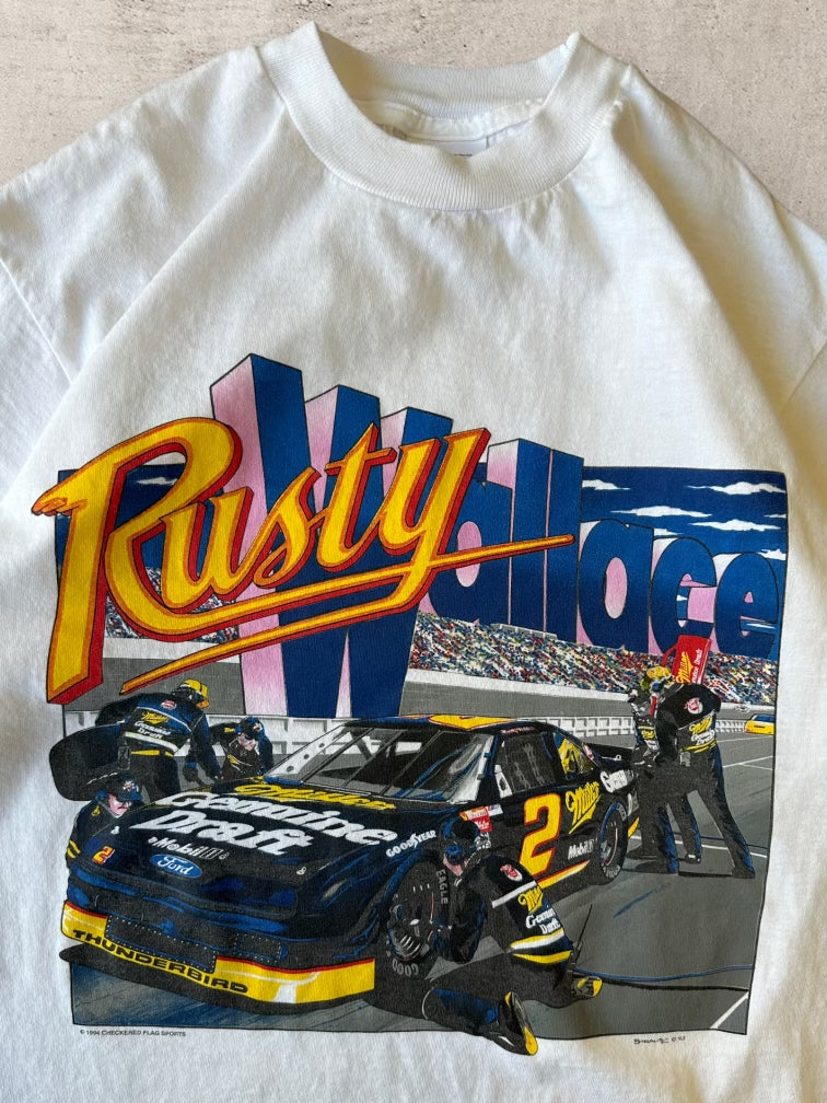 90s Rusty Wallace Nascar T-Shirt - Large