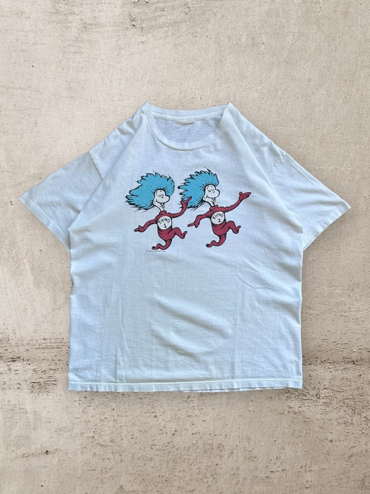 90s Dr. Seuss Thing 1 & Thing 2 Graphic T-Shirt - Large
