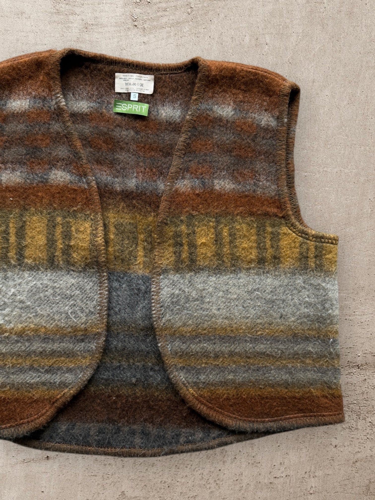 90s ESPRIT Italian Open Knit Vest - Medium