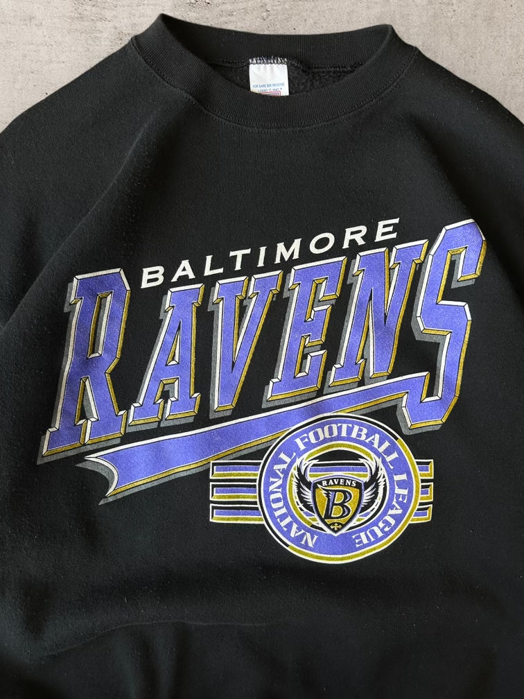 90s Logo7 Baltimore Ravens Crewneck - Large
