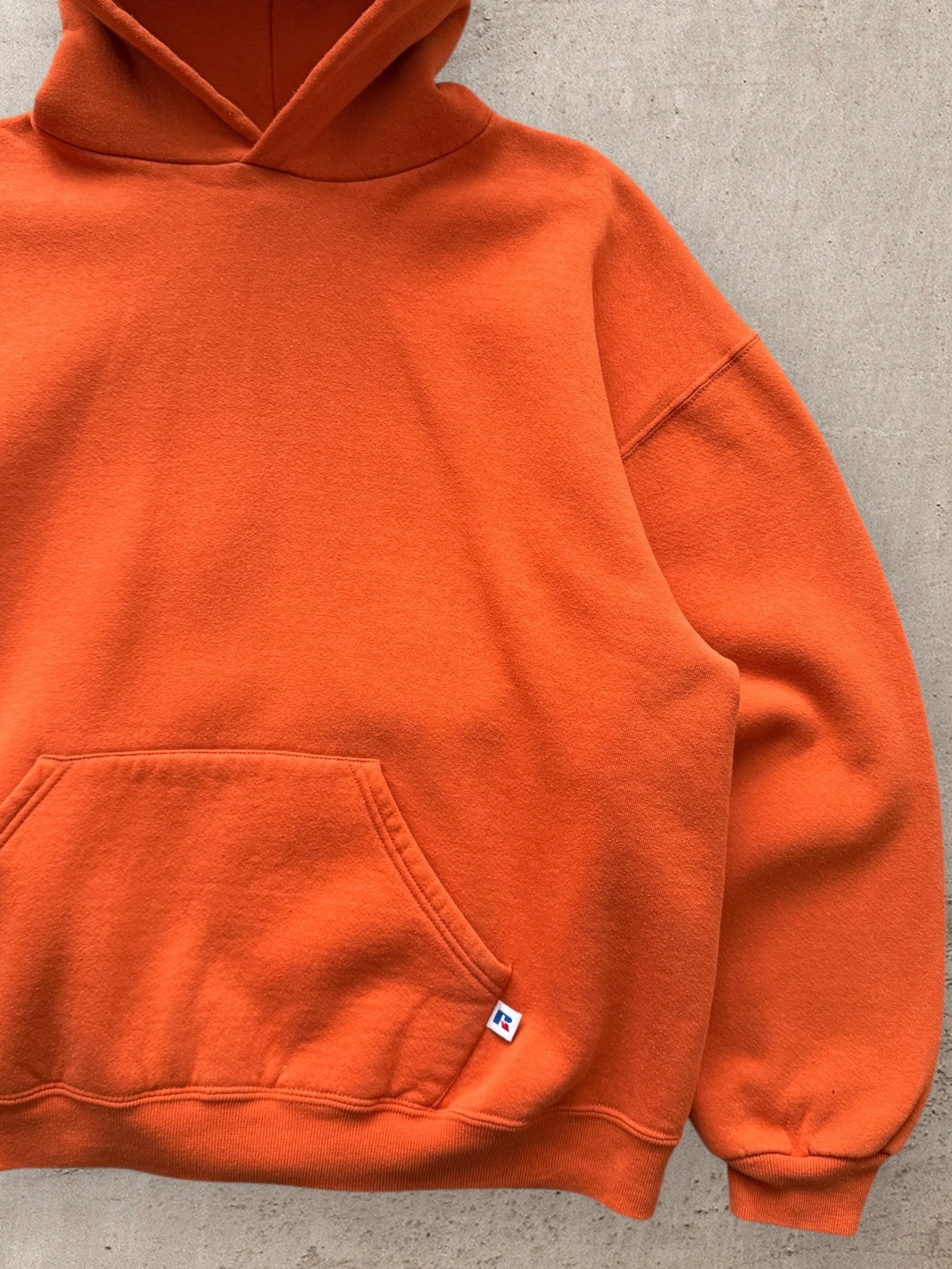 90s Russell Athletic Orange Hoodie - XL