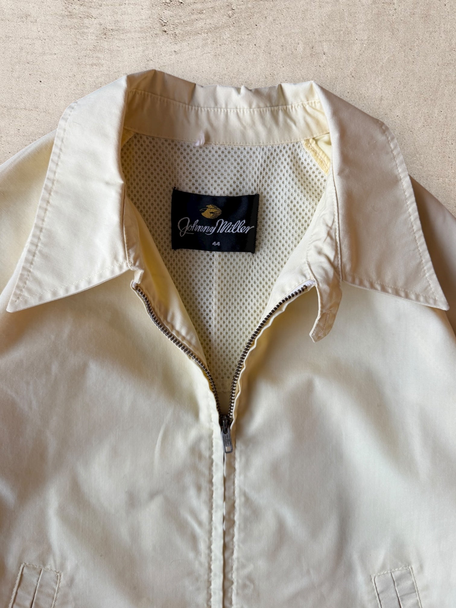 70s Johnny Miller Pale Yellow Herrington Jacket - Large
