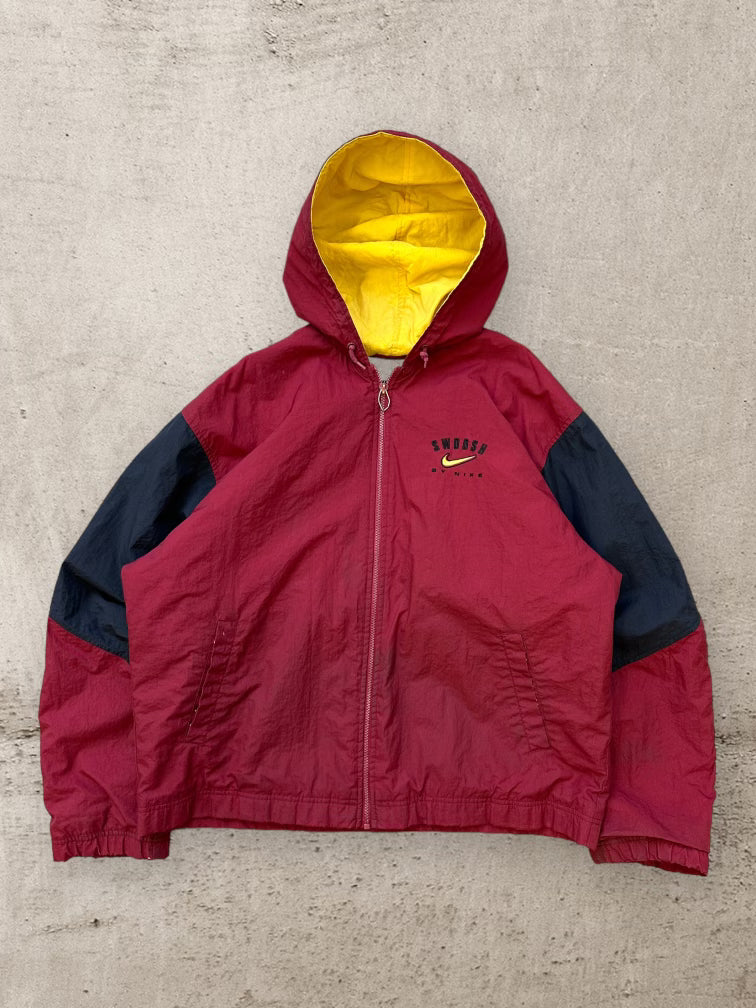 90s Nike Swoosh Color Block Full Zip Jacket - XL