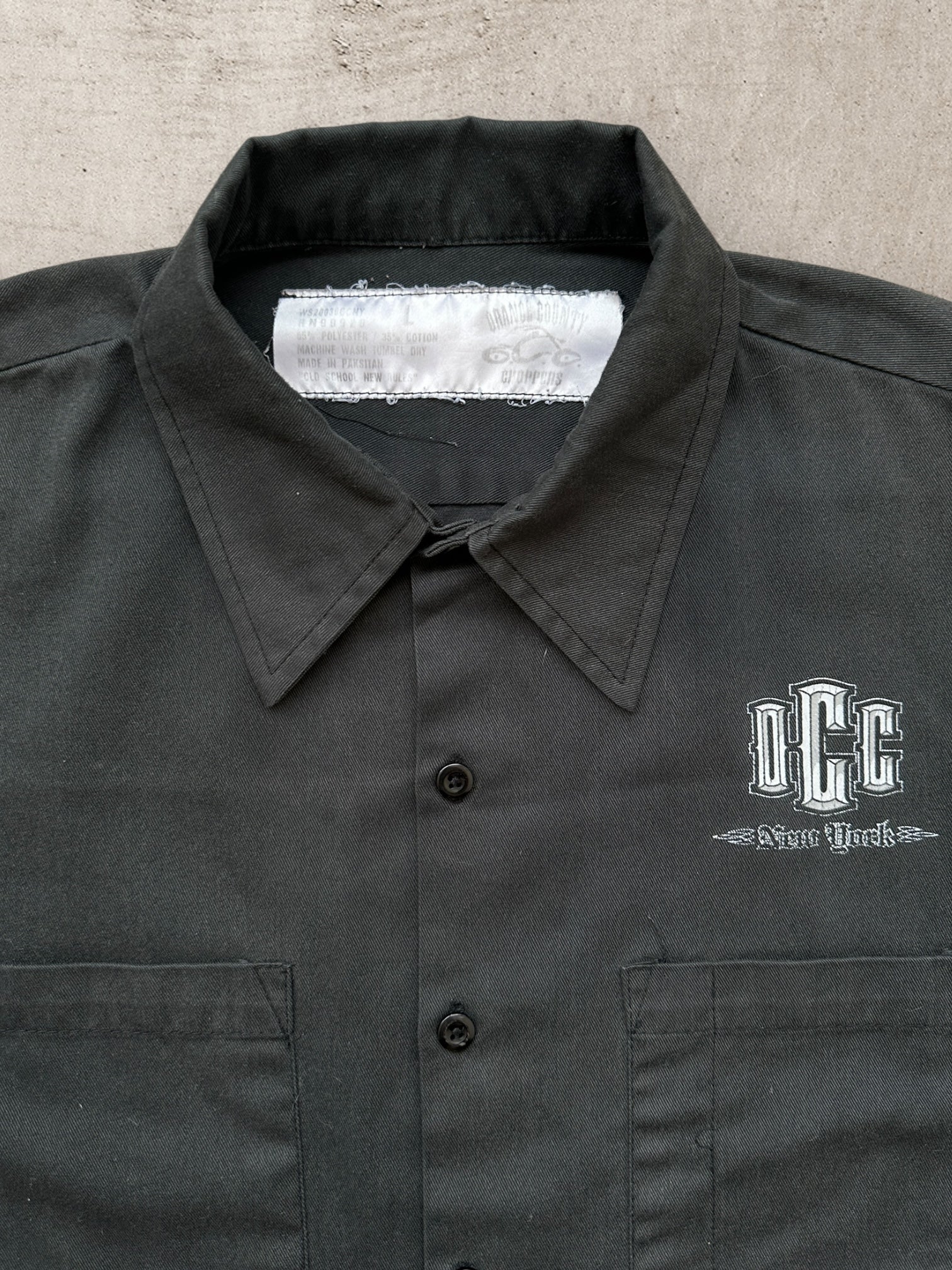00s Orange County Choppers Cropped Button Up Shirt - XL