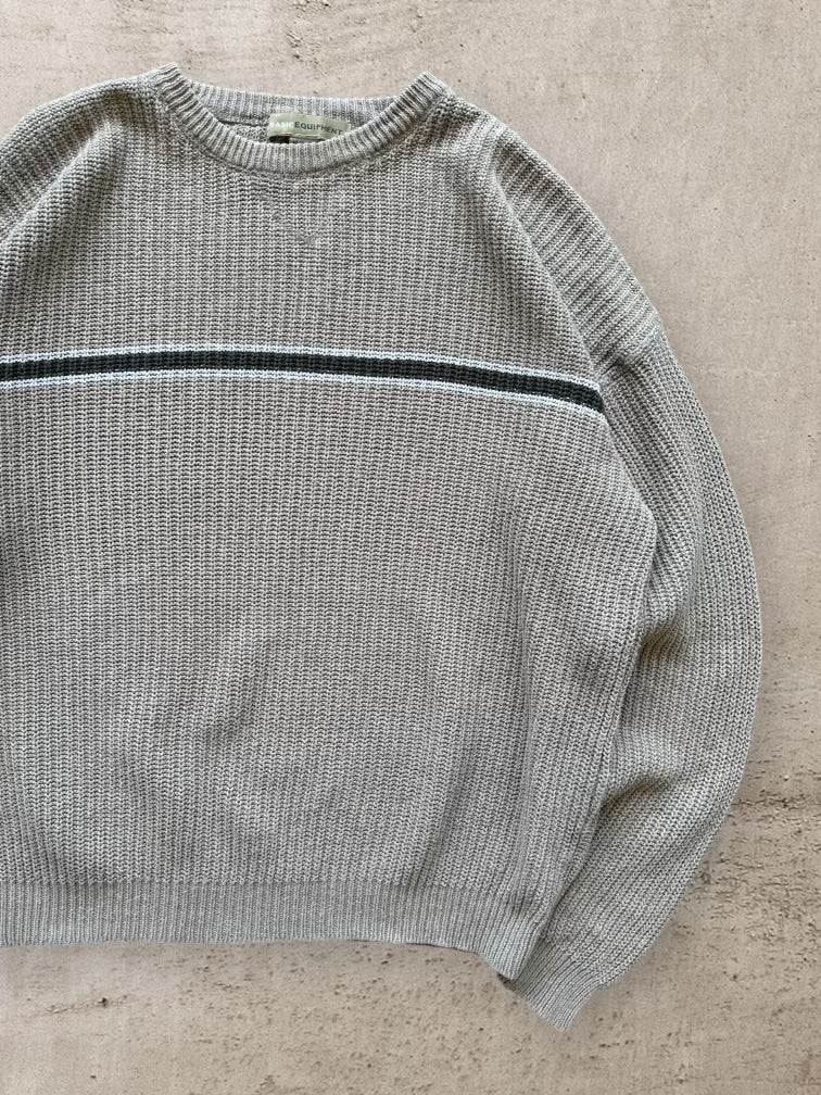 00s Basic Equipment Striped Knit Sweater - Medium