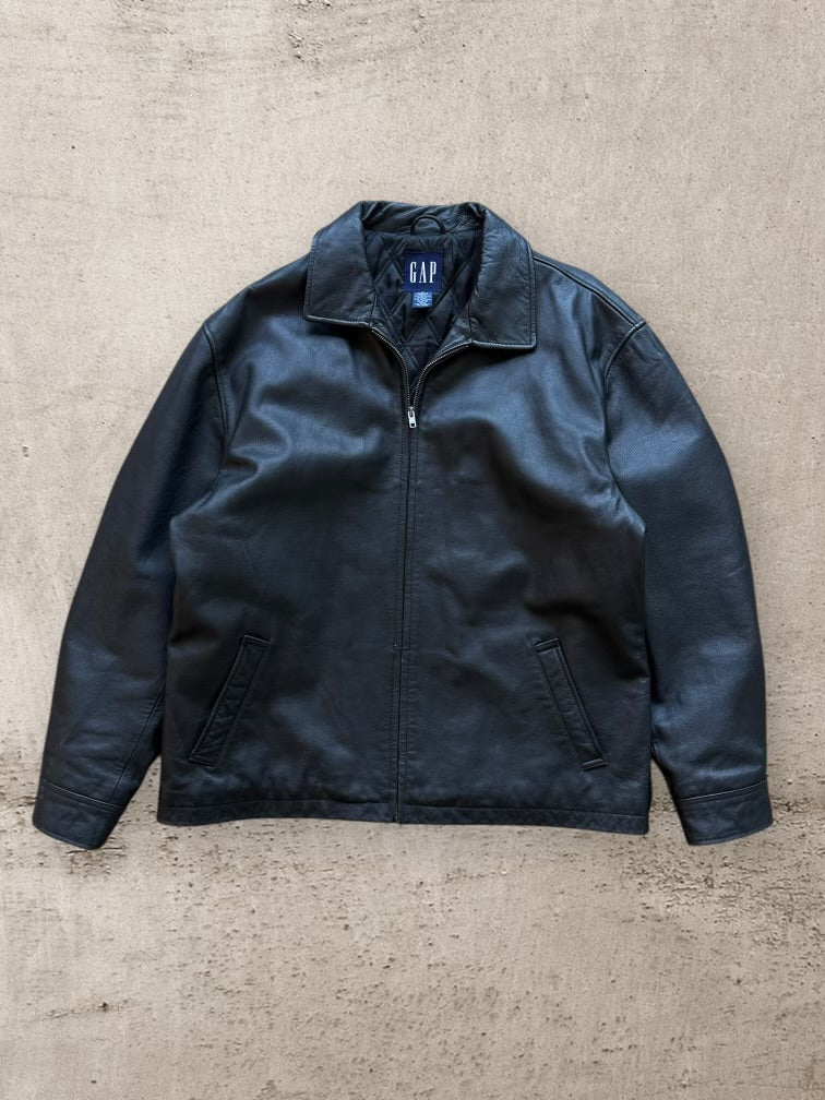 00s Gap Herrington Leather Jacket - XL